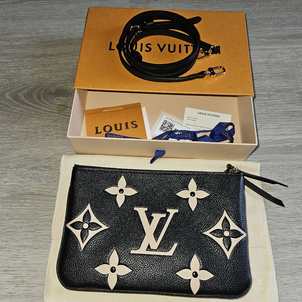 Louis Vuitton Black and Cream Crossbody Bag